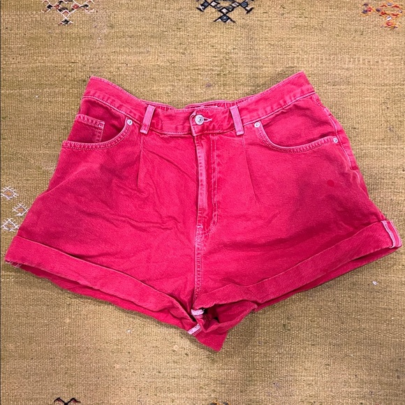Free People Pants - Free People Danni Shorts in Hot Rod Red, denim shorts